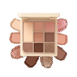 Erinde 8 colores Paleta de sombras de ojos con para maquillaje, Paleta de Sombras de Ojos Mate y Nacarada, Sombra de Ojos Ultra Difuminable y Altamente Pigmentada, Nude Natural, Mezclable