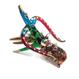 Mr_air_thai_Glass_Blown Tiny Crystal Lobster Hand Blown Clear Glass Art Lobster Figurine Animals Collection Glass Blown