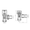 NRG Designer 15mm Chrome Angled TRV Thermostatic Radiator Valves Central