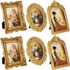 6 Pcs Vintage Resin Antique Picture Frame Baroque Gold,Novel