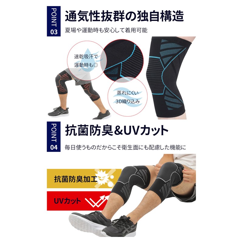 Supporter Specialty Store: Anti-slip Compression Knee Supporters, Set of 2,
