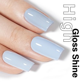 AILLSA AILLSA Pastel Blue Gel Nail Polish Macaron Baby Blue Gels Polish Bright Spring Summer Colors Cotton Candy Nail Polish Gel Soak Off U V for French Manicure Salon DIY Holiday 0.5 Fl Oz GB82