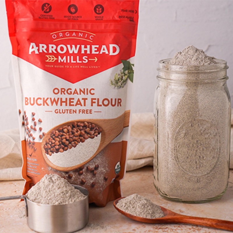 Arrowhead Mills Organic Buckwheat Flour, Gluten Free, 22 oz (Pack