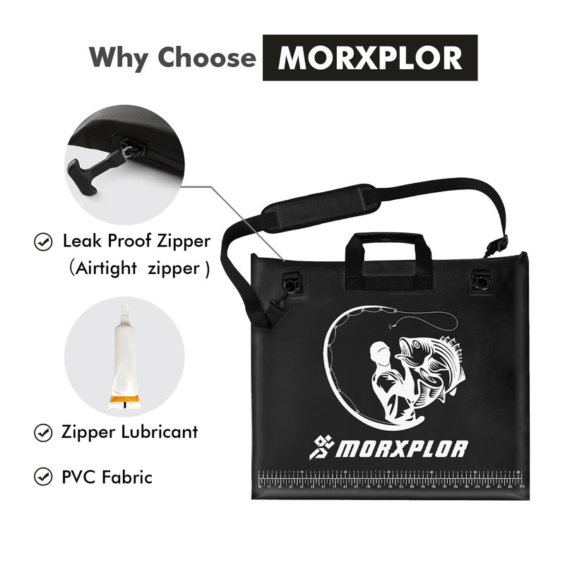 MORXPLOR Fish Tournament Fishing Weigh in Bag 26x23 inches With