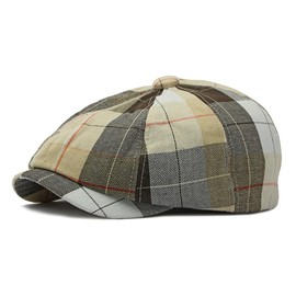 Punctualgood Plaid Newsboy Cap for Men Womens Classic Flat Ivy Cabbie Hat Golf Gatsby Cap Coffee