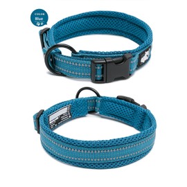 Creation Core Reflective Mesh Padded Dog Collar Adjustable Nylon Outdoor Adventure Pet Collar