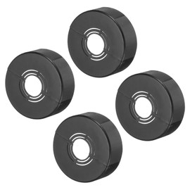 sourcing map 4pcs Shower Arm Flange 70mm/2.8" OD Escutcheon Plate ABS Round Plumbing Cover Plates for 20mm/0.8" Dia Water Pipe Faucet Decoration Accessories, Black