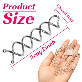 TUUXI 20pcs Spiral Bobby Pins 2 Inch Silver Metal Fast Bun Hair Accessories Spiral Hair Pins Spin Twist Screw Hair Pins for Women Hair Style DIY