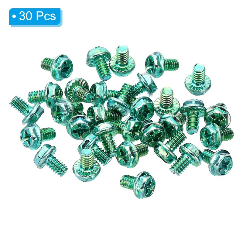 PATIKIL 5/32 x 1/4 Inch Thread Ground Screws, 30 Pack