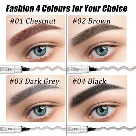 Eyebrow Pen, Eyebrow Pencil, Eye Brower Pencils Brow Pencils Easy Makeup Tool, Creates Natural Looking Stays Long-Lasting Waterproof Eyebrow Pen, 1 PC Chestnut Eyebrow Pencils