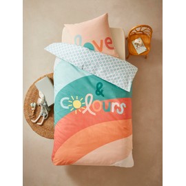 VERTBAUDET Boho Children's Bed Linen Set, Oeko-Tex, Multicoloured, 140 x 200 cm, 63 x 63 cm