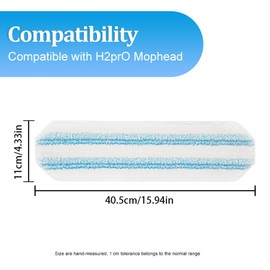 Premium Mop Pads for O-Cedar H2prO Only, Washable Reusable Microfiber Mop Head Replacements, Unscented Thickened Mop Refills for Floor Cleaning, Up to 150 Times (3-Pack)