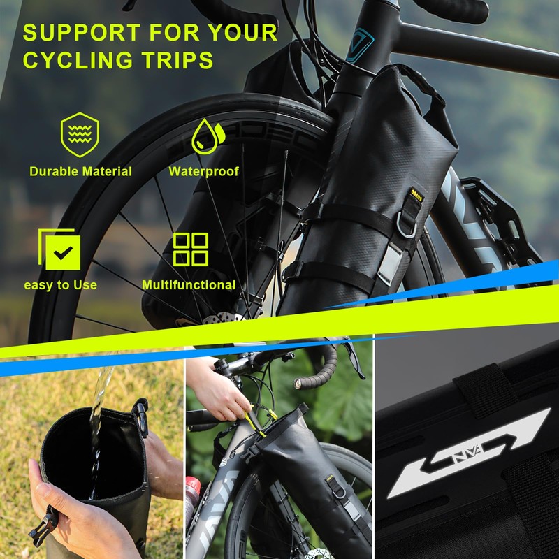 Desing Wish 2PCS 8L Bike Front Fork Bag Waterproof Bike