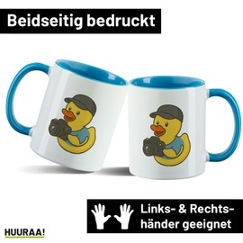 Huuraa Cup Media Design Rubber Duck Gift Cup Blue 330ml Media Design Rubber Duck Gift idea
