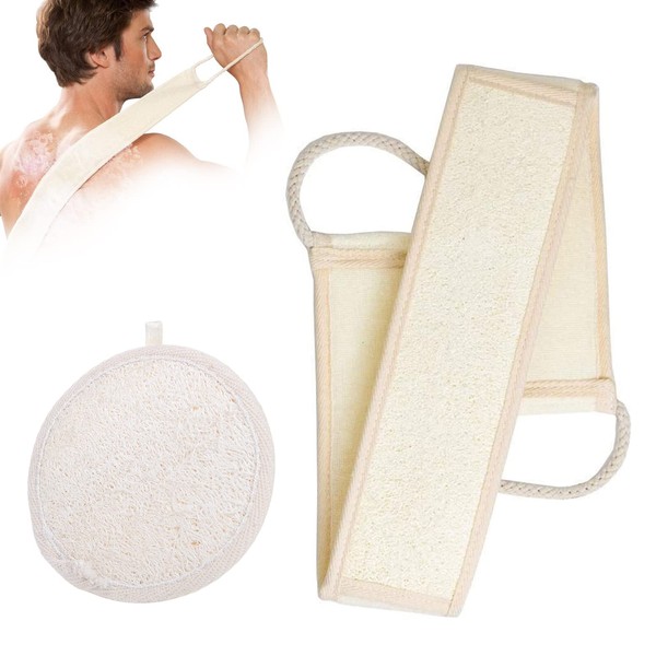 Loofah Sponge Back Scrubber, Exfoliating Back Washer, Back Washer for Showering with Loofah Sponge Pad for Men Women, Loofah Sponges, Deep Cleansing, Relax Your Body