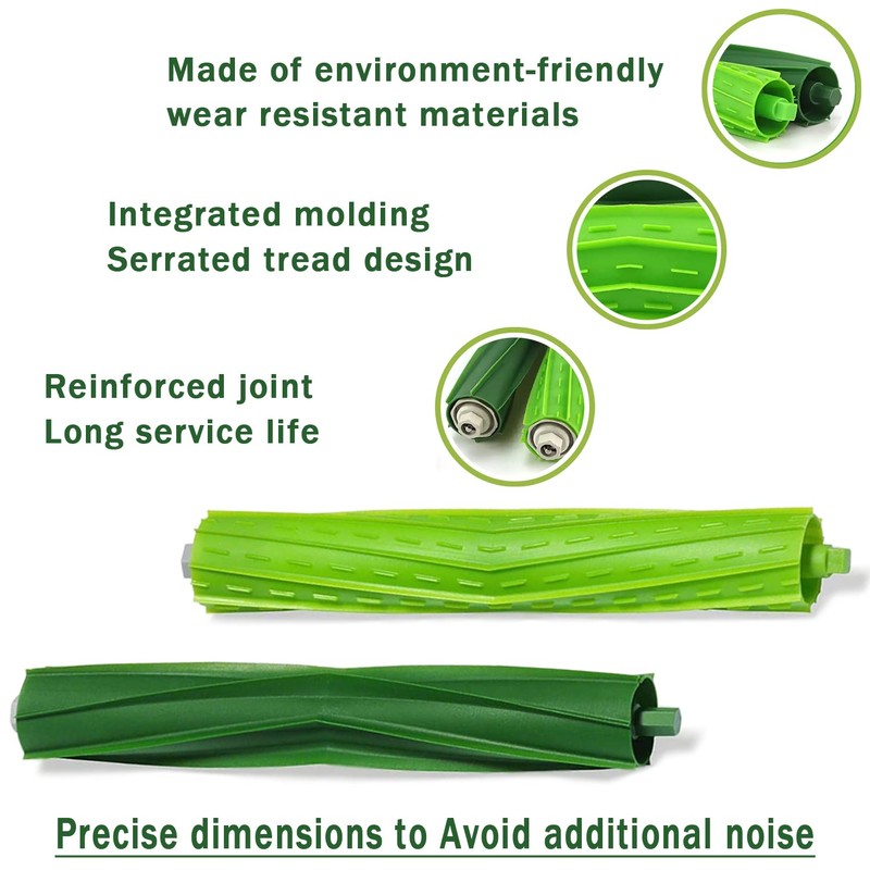 E-HAO Replacement Vacuum Parts for iRobot Roomba i1+/i2+/i3+/i4+/i5+/i6+/i7+/i8+/j5+/j6+/j7+/j8+/j9+/E5/E6, 2 Set