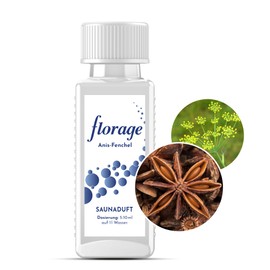Florage 100 ml Sauna Infusion ANIS FENEL – 50 Years of Experience as a German Fragrance Manufactory, High Yield Infusion for the Sauna, Many Infusion Fragrances, Vegan and No Animal Testing, Also as a