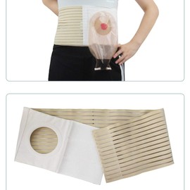 Ostomy Belt Colostomy Belt (Hole 3.14") Medical Stoma Support Ostomy Hernia Belt Ostomy Hernia Belt Stomach Truss Binder with Compression Support (M: 37.40''-41.34'')