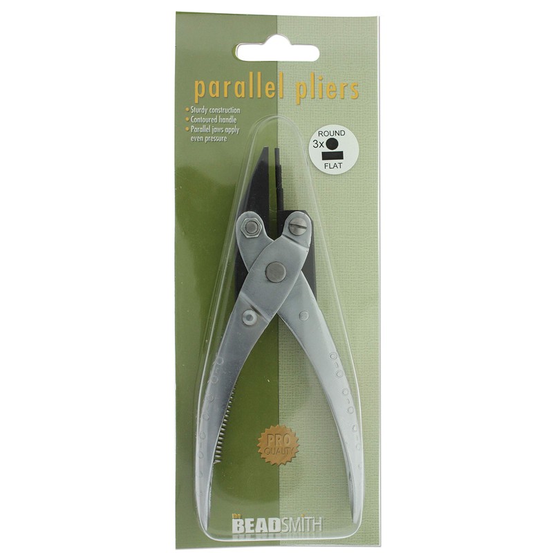 The Beadsmith 3-Step Round and Flat Nose Parallel Plier, Loops