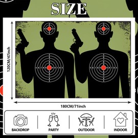 Detective Theme Party Banner Shoot Bullseye Decorations Backdrop Secret Agent Theme Party Banner Photography Background Photo Booth Props Decor