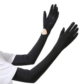 LEZOOY Women's Arm Cover, Up to Fingertips, UPF 50+, UV Protection, Cool to Touch, Sweat Absorbent, Quick Drying, Stretchy, Breathable, Arm Cover, Sun Protection, Long Sunscreen, UV Gloves, Cool, Fit,