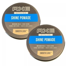 Axe Styling Shine Pomade, Medium Hold High Shine 2.64 Oz  (Pack of 2)