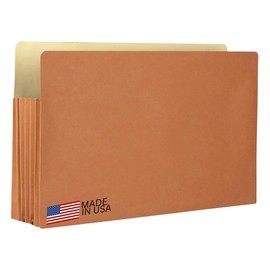 The File King Expanding Accordion File Folder - Legal Size | Box of 10 Redropes | 5.25” Expansion | Store and Organize Papers | Keep Records in One Place | Save Time Searching