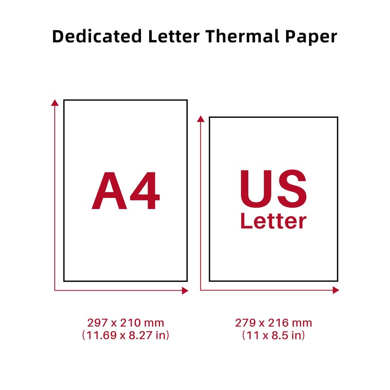 Phomemo US Letter Thermal Printer Paper, Advanced Thermal Printing, Phomemo