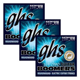 GHS CR-GBL Sub-Zero Boomers - Electric Guitar Strings - Light - 10-46, Pack of 3
