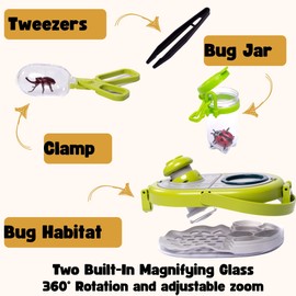 MAVE SPARKS Bug Catcher for Kids - Bug Catcher Kit For Kids, Ladybug Habitat, Critter Keeper, Kid Outdoor Kit, Toddler Outdoor Toys, Critter Cage, Butterfly Net, Toy Bugs, 3 Year Old Boy Birthday Gift