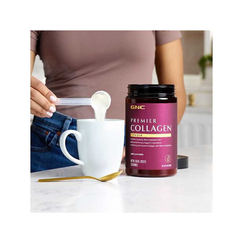 GNC Premier Collagen Powder - Unflavored | Formulated with 6