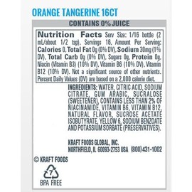MiO Liquid Water Enhancer - Orange Tangerine, makes 24 servings + Vitamins, 1.62 oz each, (Pack of 7)