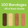 Tru-Colour Skin Tone Shade Fabric Bandages (100 Count) – Flexible,