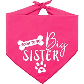 Big Sister Dog Bandana,Reversible Triangle Bibs Pet Scarf