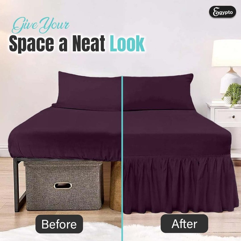 Egypto Plain Dyed Deep 𝐅𝐢𝐭𝐭𝐞𝐝 𝐕𝐚𝐥𝐚𝐧𝐜𝐞 Sheet Double – Easy