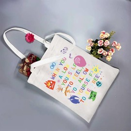 FOTAP Cartoon Movie Inspired Gift Cartoon Characters Tote Bag Anger Joy Sadness Emotions Gift Cartoon Emotions Handbag, Be Free Uk 2