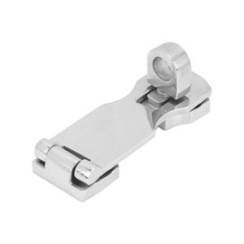 Marine Grade Stainless Steel Heavy Duty Door Hasp with Turning Padlock Eye Mount, Swivel Safety Hasp, Rust Resistant Hasp Latches Safety Padlock Clasps for Cabinets, Chests Or Doors with Screws