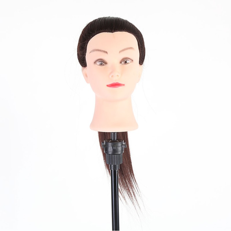 26" Synthetic Fiber Mannequin Head Hairdresser Training Head Cosmetology Doll