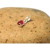 Art Gecko Small Oval Pink RUBY Sterling Silver 925 Gemstone