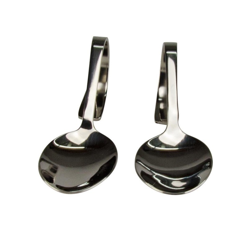 Wenco (Set of 2 Gourmet Spoons, Stainless Steel, Silver, 21