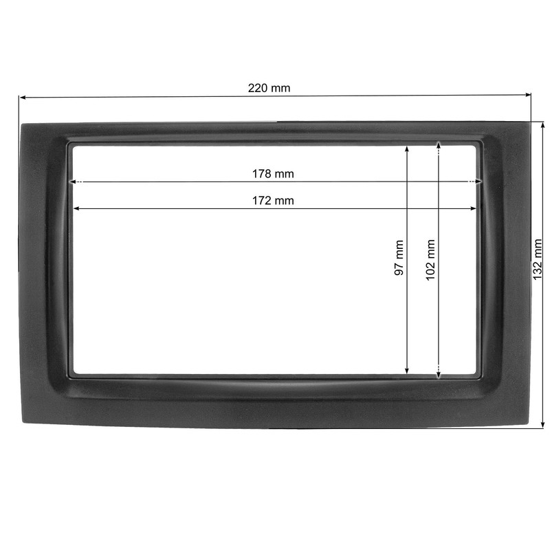 tomzz Audio 2450-027 Double DIN Radio Fascia HQ Set Compatible