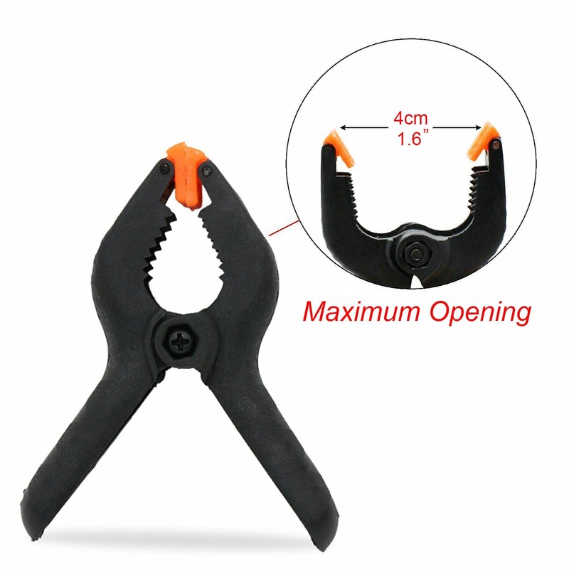 4 Pcs 3" 7.6cm Plastic Spring Clamps Extra Strength and