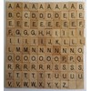 100 WOODEN SCRABBLE TILES BLACK LETTERS NUMBERS FOR CRAFTS WOOD
