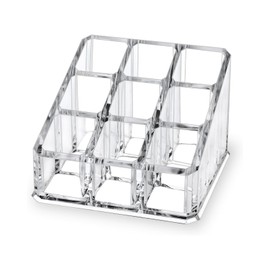 Akaaka Lip Stand, Cosmetic Storage, Lip Storage, Cosmetic Case, Nail Case, Acrylic Stand Case, Lip Case, Makeup Storage, Divider, 9 Pieces