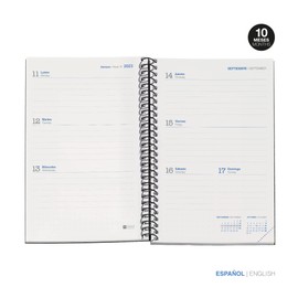 Miquelrius - Agenda Year 23-24, from September 2023 to June 2024, Size 11.8 x 17.5 cm, Week to View, Recycled Diary, Beside You, Spanish-English