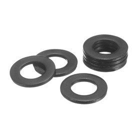 sourcing map 8Pcs M14 304 Stainless Steel Flat Washers, ID 14mm, OD 28mm, Thickness 2.5mm Round Metal Washers for Screws Bolts, Outdoor Construction, Black