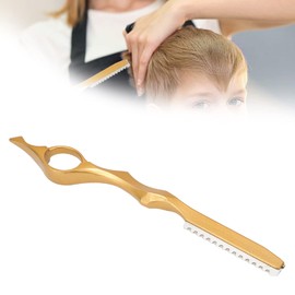 Hair Styling Thinning, Hair Thinning Razor, Hair Texturizing Razor, Hair Styling Razor with Stainless Steel Material and Ergonomic Design for Thinning Bangs Shaving and Cutting Hair (gold)