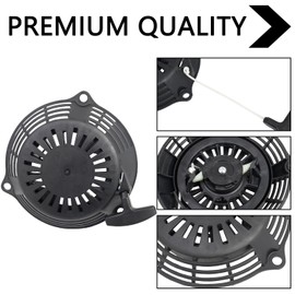 HNeekyr GCV160 Pull Start Recoil Starter Compatible with Honda GC135 GC160 GCV135 GCV160 EN2000 Hru19 Generator 4HP 5HP 5.5HP Replace 28400-Zl8-023ZA (Black)