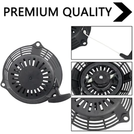 HNeekyr GCV160 Pull Start Recoil Starter Compatible with Honda GC135 GC160 GCV135 GCV160 EN2000 Hru19 Generator 4HP 5HP 5.5HP Replace 28400-Zl8-023ZA (Black)
