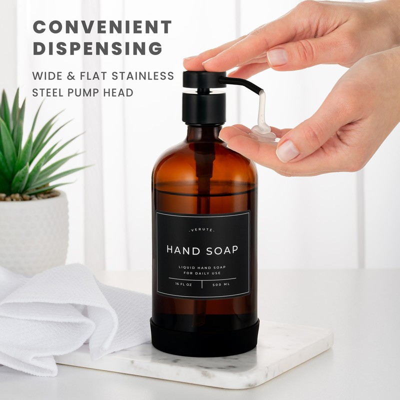 Hand and Dish Soap Dispenser for Kitchen and Bathroom, Set